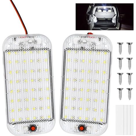 Iluminación LED para interior de coche,48 LEDs,800 lúmenes,12 V,luz blanca 6000 K (1/5)