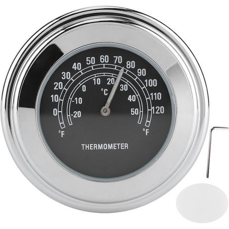 1 7/8 inch Handlebar Thermometer &820920℃ &820950℃ Weatherproof Measuring Dial for Motorcycle (Black) (1/5)
