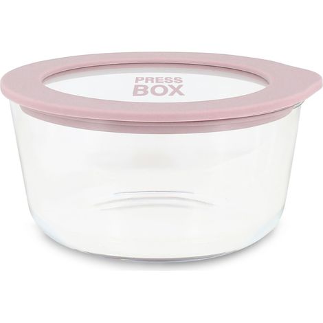 Boite hermétique ronde en verre 470ml, PRESSBOX (1/4)