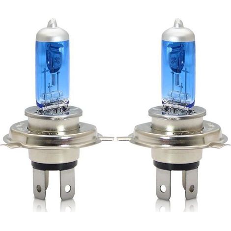 H4 P43t Phares halogènes 60/55W 5000k Blanc chaud Faisceau de route/Feux de croisement Lampe 12V Auto Voiture Moto Ampoule, 2 (1/3)