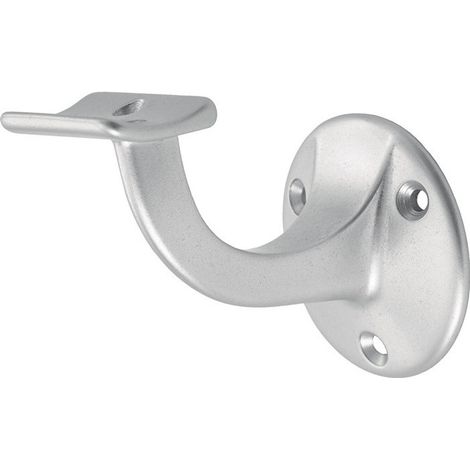 Soporte pasamanos 3500 aluminio, plateado, placa de pared anodizada 56mm