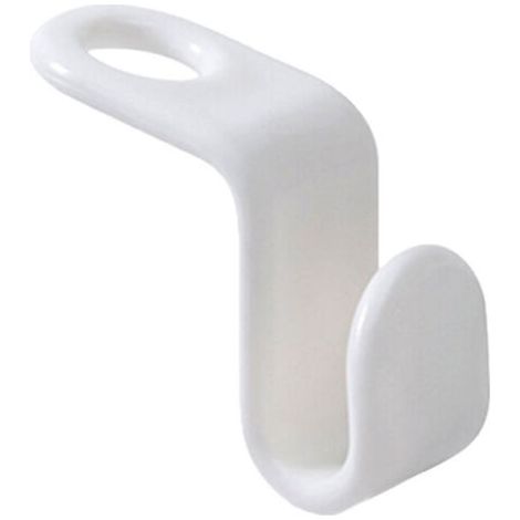 Pair Lot de 50 crochets de connexion pour cintres en plastique blanc – Accessoires de penderie (1/5)