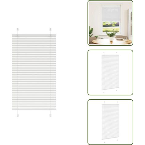vidaXL Plissee Weiß 75x150 cm Stoffbreite 74,4 cm Polyester (1/5)