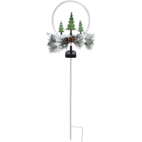 Lot de 2 lampes solaires LED d'extérieur avec fausses pommes de pin, décoration de jardin, villa ou pelouse, étanches IP65. (1/5)