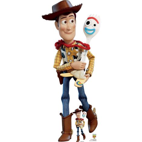 Figurine en carton Toy Story 4 - Woody et Forky la fourchette cuichette Hauteur 164 CM (1/5)