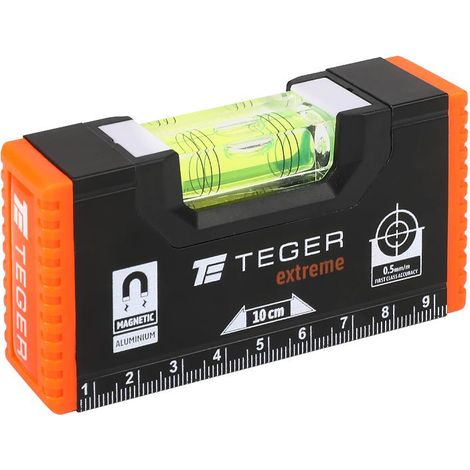 Aluminium-/Magnet-Wasserwaage 10 cm Extreme / Teger (1/3)