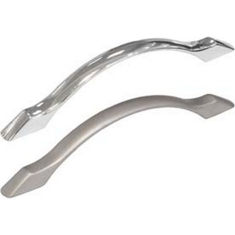10PZ MANIGLIE PER MOBILI FISSE MOD.UR28 IN ZAMA - interfori mm.96 cromo opaco