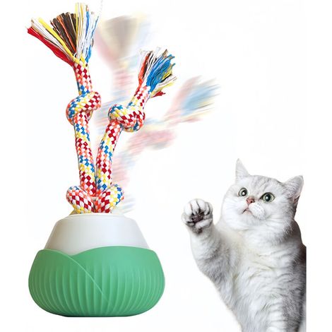 [NEVER USED] Fun self-spinning cat balls, green