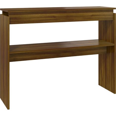 Mesa consola madera contrachapada roble marrón 102x30x80 cm vidaXL
