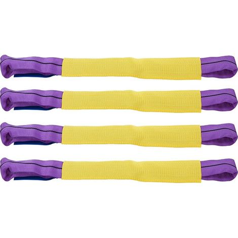 Sangles de fixation de roues en alliage de récupération, 4 pièces, transporteur de remorque jaune/violet (1/5)