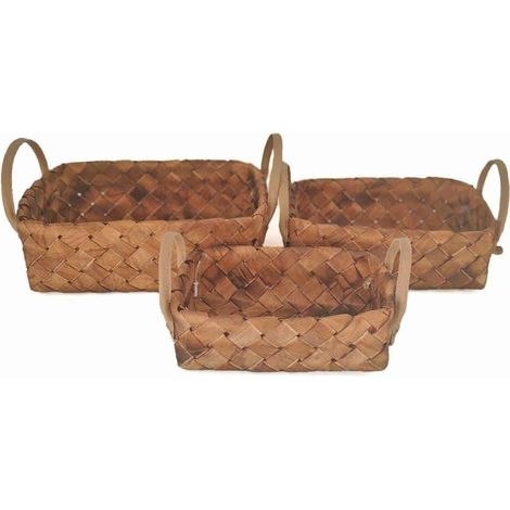 Cesto in legno, 36x28x12 cm