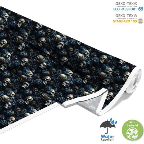 TISSUS DÉCORATIFS D'EXTÉRIEUR OXFORD - Motif Crâne I DX4590 (1/5)