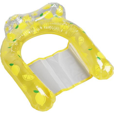 U-förmiger, aufblasbarer Pool-Liegestuhl aus PVC für Damen und Herren, ideal für Partys, gelb (1/5)