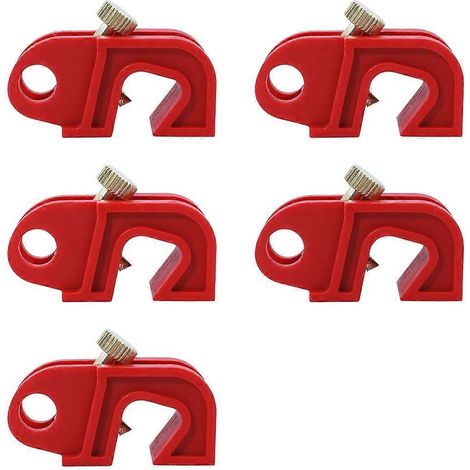 Kit de verrouillage de disjoncteur, kit d'étiquettes de verrouillage pour disjoncteurs unipolaires et multipolaires, conforme, ensemble de 5 pièces (1/5)