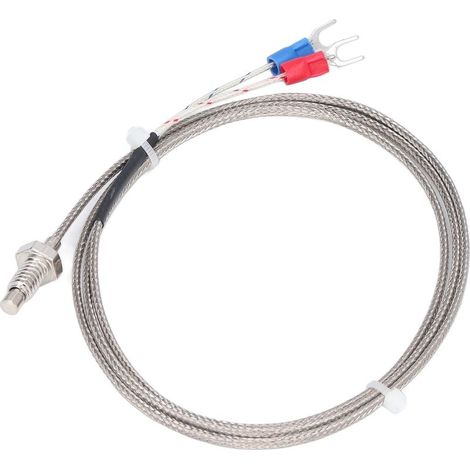 Sonde de température thermocouple Type K M6, fil 1 mètre, plage de mesure 0 à 400°C, pour mesures précises (1/5)