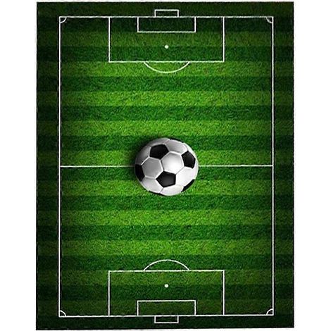 Tapis à motif terrain de football, tapis de sol simple pour salon (1/5)