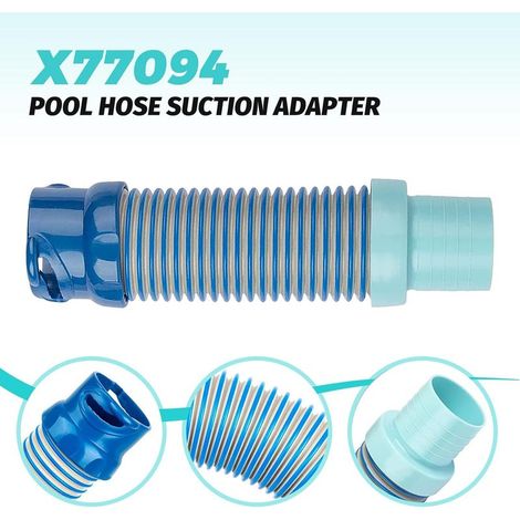 Tuyau Aspirateur Piscine Pour Robots Nettoyeurs De Piscine Hors Sol, Adaptateur De Tuyau,Tuyaux Twist Lock Pour Robot Piscine Sans Fil, Kit De Remplacement Pour Nettoyeur De Piscine (1/4)