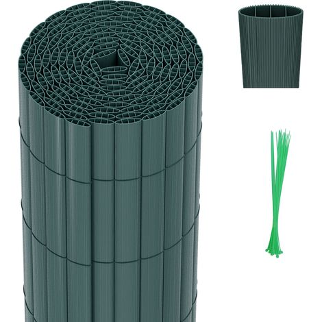 Wolketon Canisse en PVC jardin balcon terrasse – Brise-vue et brise-vent, stable et facile à couper Vert 90 x 400cm