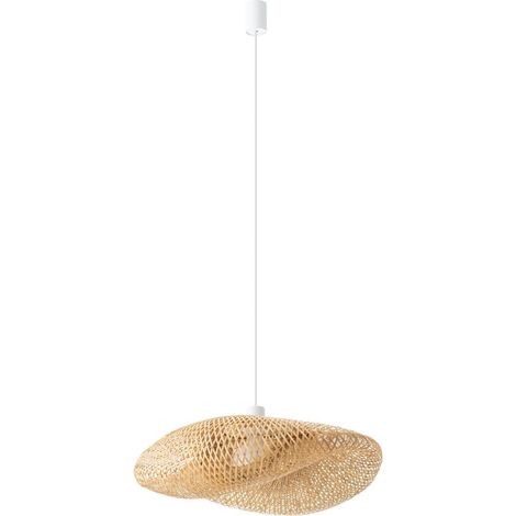 Hängelampe Modern B: 60 cm H: max. 160 cm Bambus Boho