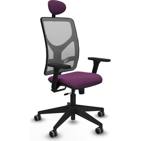 Silla de oficina piqueras y crespo Motilla cuero sintético gris ergonómica (1/2)