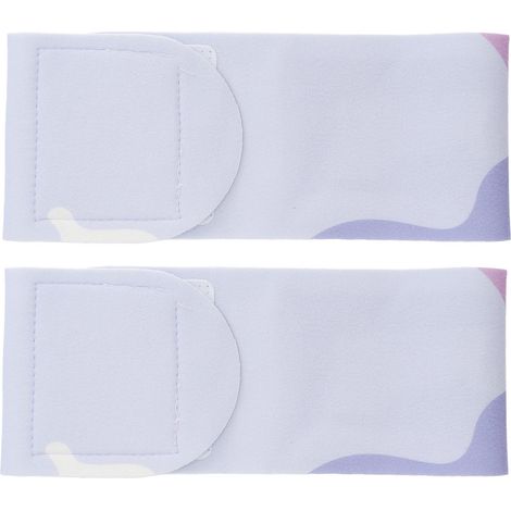 2 Pièces Patchs Anti-Rides Cou en Suédine Lavable Lissant Gel Coussin Cou Violet (1/5)