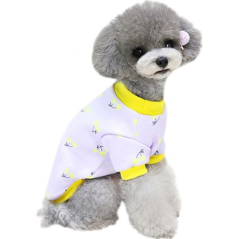 Pet warm clothes for autumn and winter Dog sweatshirt (little cherry, XXL) (1/5)