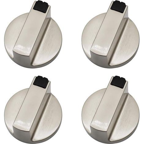 Bouton Cuisinière à Gaz - Lot de 4 Boutons de Commande en Métal 6 mm pour Four et Cuisinière (1/5)