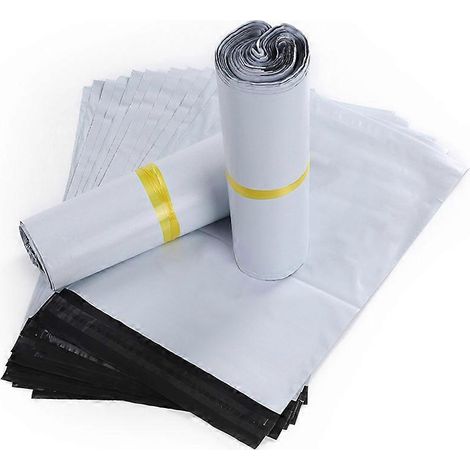 Lot de 100 pochettes d'expédition en plastique A4 (25 cm x 35 cm / 10'' x 14'') pour colis et vêtements. Pochettes en polystyrène. (1/5)