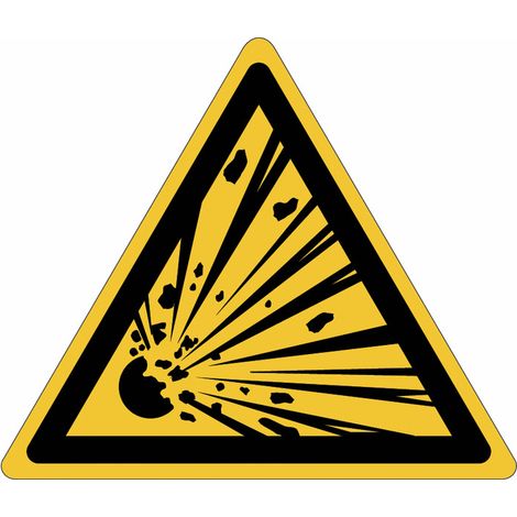 Cartelli ISO 7010 "Materiali esplosivi" - W002 - Numero Pezzi: 10 pezzi - Misura: 50mm x 50mm