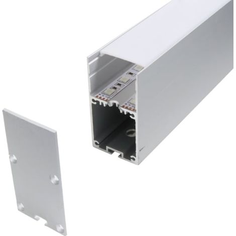 IluminaShop - Perfil de Aluminio Fint II 12/24V 2 metros – Opcional Colgante (1/3)