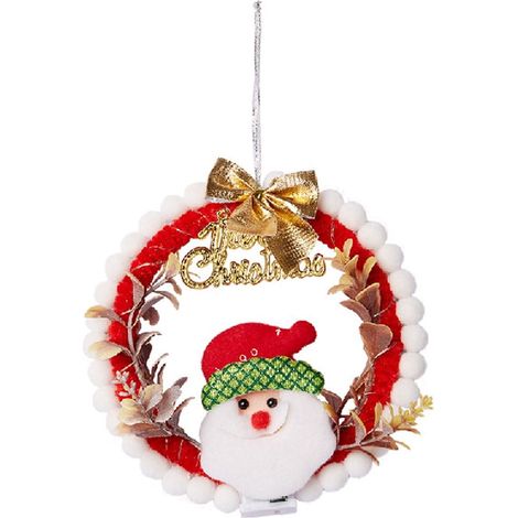 Couronne De Noël - Kit De Fabrication DIY Avec Colle Et Ornements Festifs - Pour Décoration Intérieure Extérieure - 1 Pièce (1/5)