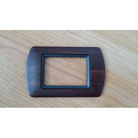 Trade Shop - ABS PLACCHETTE COMPATIBILI FÜR MASTER MODEL PLACCA COPRIPRESE - Dunkles Holz