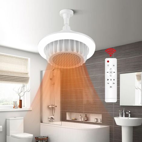 Radiateur soufflant céramique PTC 600W LED télécommande chauffage rapide salle de bain salon (1/5)