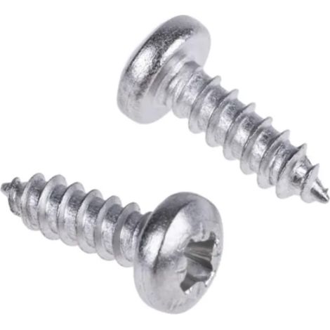 10 PEZZI - VITI PER LAMIERA CON TESTA AGOCCIA DI SEGO E IMPRONTA A CROCE - AUTOFILETTANTI E ZINCATE 5,5X25MM