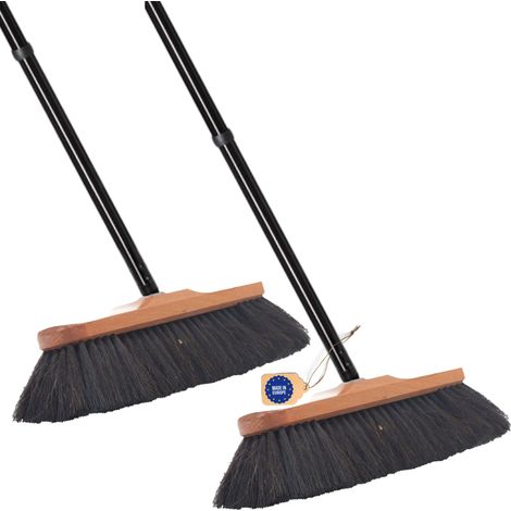 2x Novaliv Staubbesen Besenkopf mit Stiel