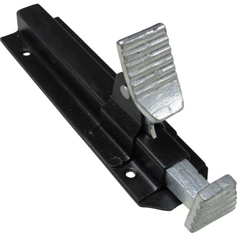 Heavy Duty Foot Operated Bolt (Gate Door Footbolt Floor Lock Black) (1/5)