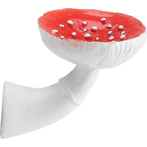 Porte-clés mural champignon ［Étagère murale］ + Material:Resin + Size:13x10x7.5cm + Color:White + Weight:70 g + 1x Mushroom Wall Mount (1/5)