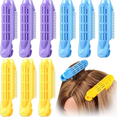 Pinces À Cheveux Bouclées - 9 Pièces - Pour Racines Et Volume - Pour Séchage À L'Aide D'Un Sèche-Cheveux - Usage Maison Ou Salon - 3 Couleurs
