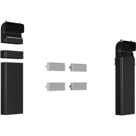 Siemens – Kit d'installation en évacuation pour hotte – 4 filtres acoustiques – Coude plat vertical 90° – Gaine plate 500mm – HZ9VDKE1