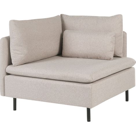 Modulo divano angolare moderno a 1 posto con bracciolo singolo beige Egeris (1/5)
