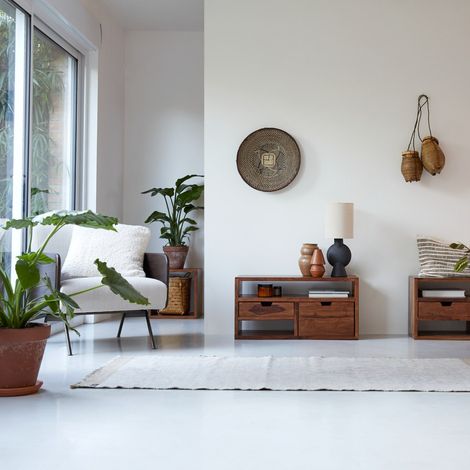 Meuble télé en bois de palissandre 85 Kwarto (1/5)
