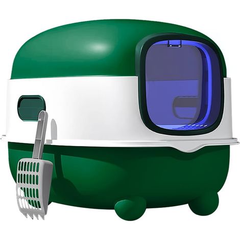 Bac à Litiere Chat Autonettoyante,Maison de Toilette pour Chat,Bac à Litière Autonettoyante,Litière Automatique Autonettoyant pour Chats (1/5)