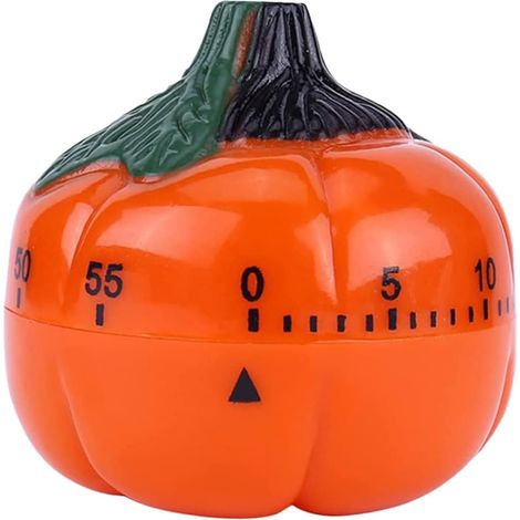 CCYKXA60-Minute Plastic Pumpkin Countdown Kitchen Timer, Time Reminder, Manual Timer with Alarm for Children and Halloween Parties