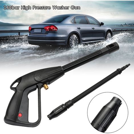 Pistola de limpieza de alta presión, pistola pulverizadora de agua de alta potencia con lanza larga, herramienta de limpieza de 160 bares para lavado de coches y riego de plantas.