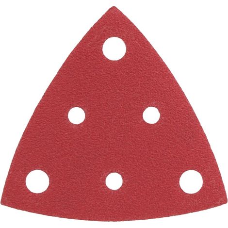 Feuille abrasive triangulaire - Radix - Pro - 82 x 82 x 82 mm - P120 - 6 trous (50 pièces) (1/2)