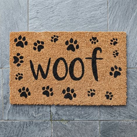 Woof Natural Coir Doormat (1/2)