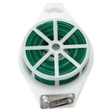 FENOPLASTICAAttaches pour Plantes Grimpantes 100m- Vert Fil de Greffe de Plantes en Métal Polyvalent (1/4)
