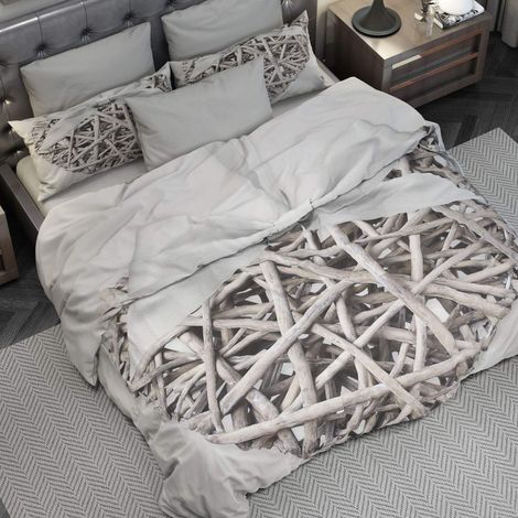 Copripiumino Digitale Tutto Stampato Microfibra Housse de Couette, Housse Couette, Parure de Lit, Linge de Lit, Love Lit 2 Personne 160x190 (1/4)