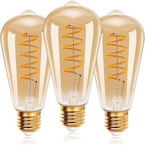 Ampoule à filament LED E27 490LM 2700K Blanc Chaud Ampoules Rétro Edison Vintage Antique Lampe 6W Equivalent à 41W (1/5)