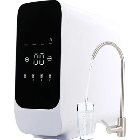 Système de filtration d'eau par osmose inverse, 600GPD Débit élevé, Design étanche, 600 GPD, UE, 110V-240V (1/2)